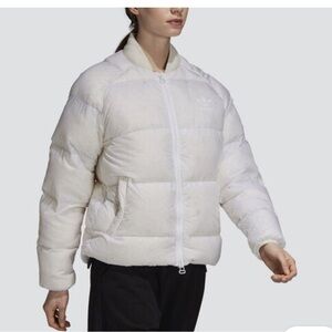 Adidas Originals SST Pure  Down Puffer Bomber Jacket Unisex Size S/M OFF White